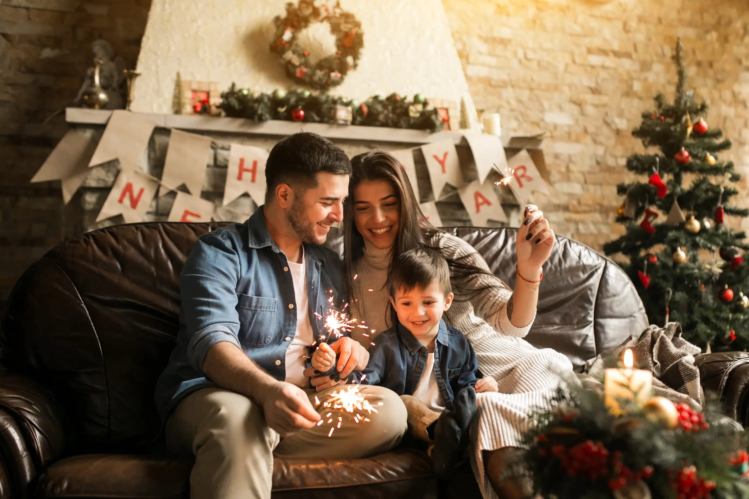 Familia Navidad Feliz